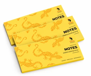 Zestaw notesów 16x7,7 cm kolor żółty