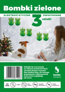 Bombki zielone elektrostatyczne dwustronne 3szt.
