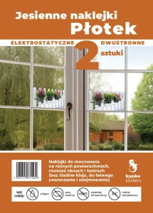 Jesienne ozdoby elektrostatyczne Płotek 2szt.