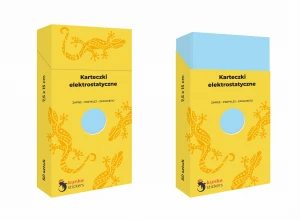 KARTECZKI  ELEKTROSTATYCZNE 50szt 7,5x15 cm kolor niebieski