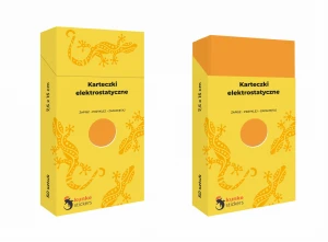 KARTECZKI  ELEKTROSTATYCZNE 50szt 7,5x15 cm kolor pomarańczowy