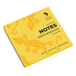 NOTES ELEKTROSTATYCZNY 10x9,8 cm 100 KARTECZEK żółty